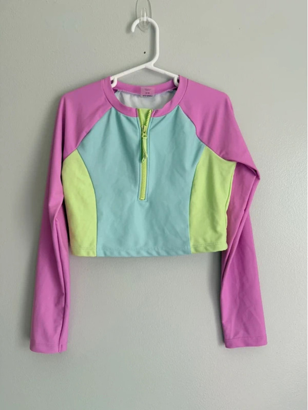 Old Navy Colorblock Rash Guard Swim Top Girls 8